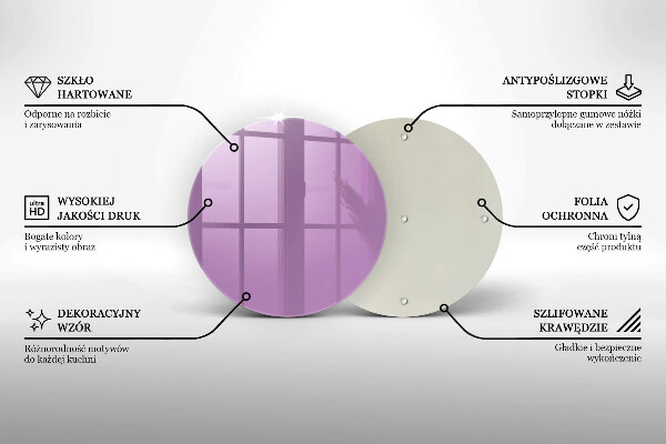 Skärbräda glas unik Violett