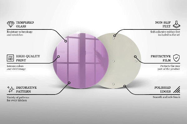 Skärbräda glas unik Violett