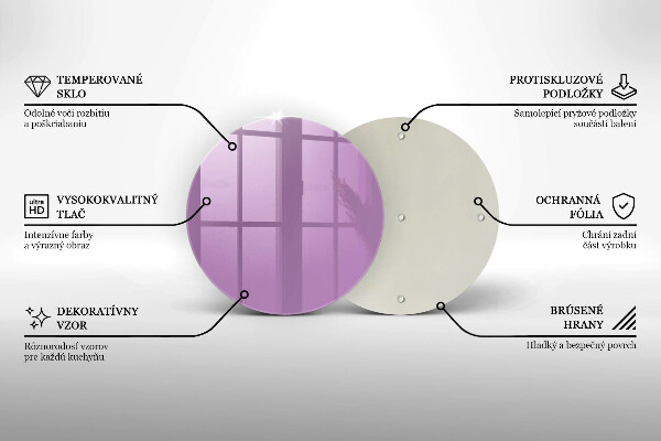 Skärbräda glas unik Violett