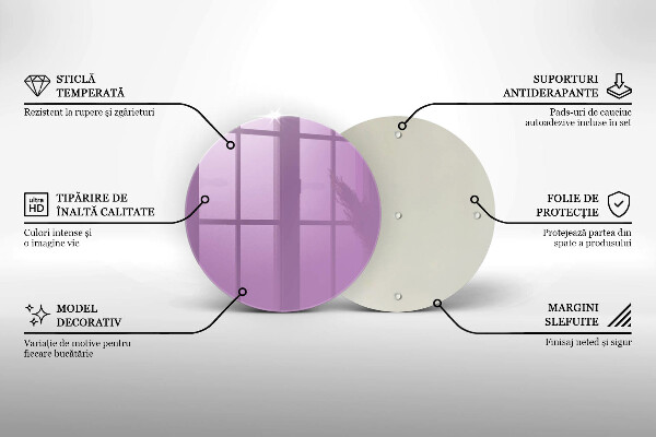 Skärbräda glas unik Violett