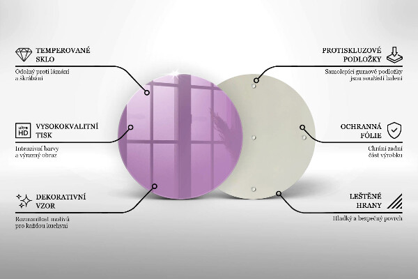 Skärbräda glas unik Violett