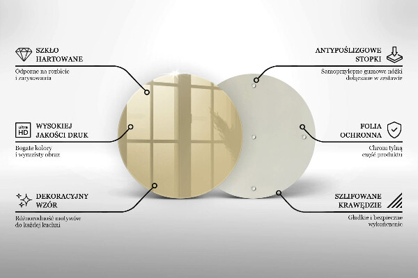 Skärbräda glas unik Beige färg