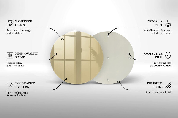Skärbräda glas unik Beige färg