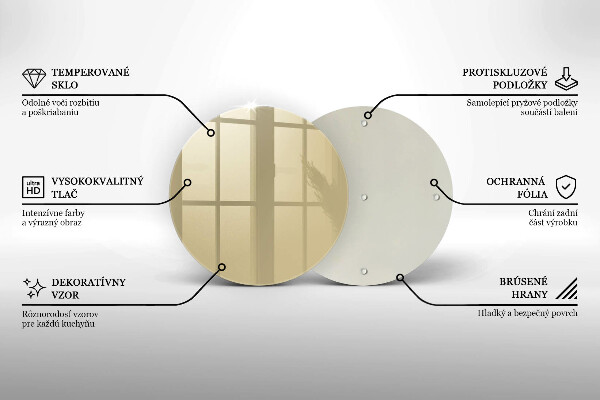 Skärbräda glas unik Beige färg