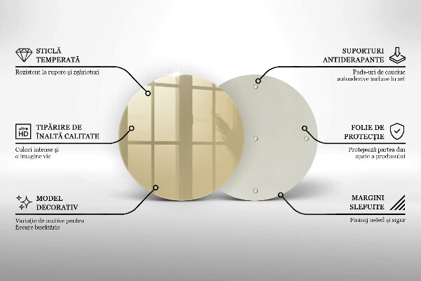 Skärbräda glas unik Beige färg