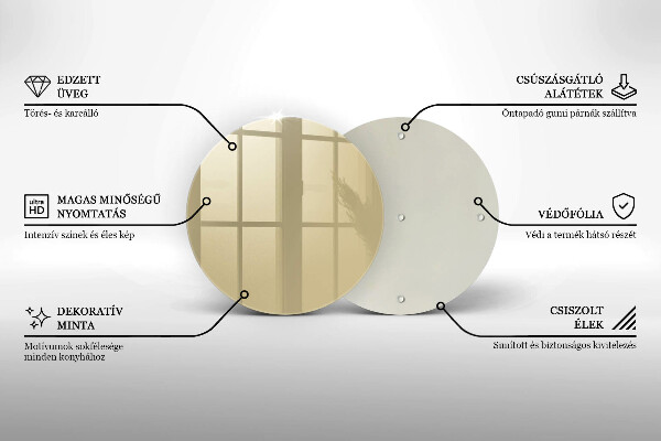 Skärbräda glas unik Beige färg