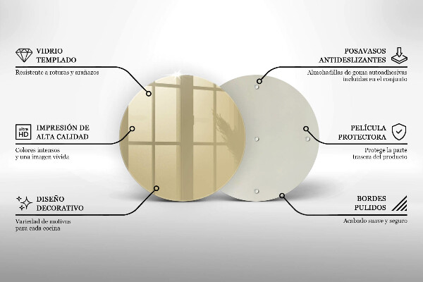 Skärbräda glas unik Beige färg