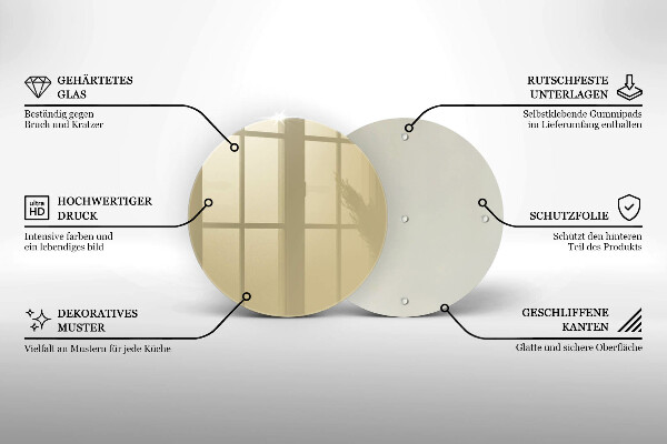 Skärbräda glas unik Beige färg