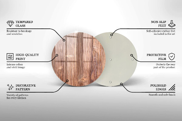 Skärbräda glas unik Naturligt trä