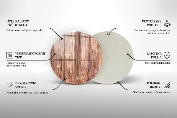 Skärbräda glas unik Naturligt trä