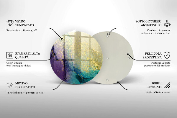 Skärbräda glas unik Bakgrund med guld