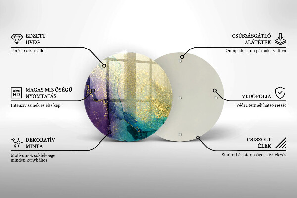 Skärbräda glas unik Bakgrund med guld