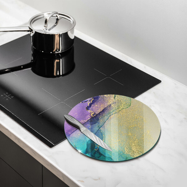 Skärbräda glas unik Bakgrund med guld