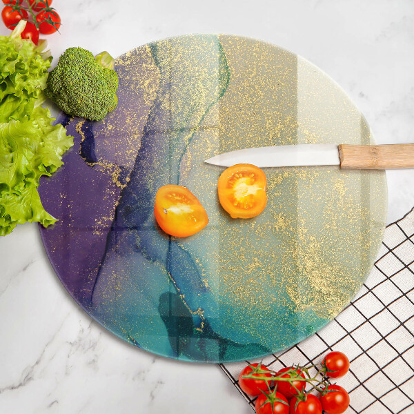 Skärbräda glas unik Bakgrund med guld