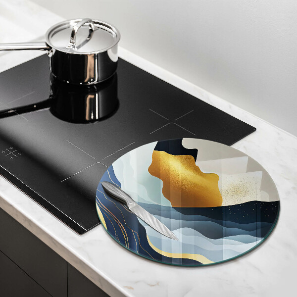 Skärbräda glas unik Abstrakta berg