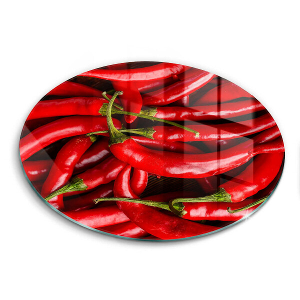 Skärbräda glas unik Varm chilipeppar