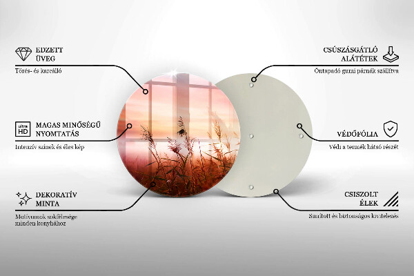 Skärbräda glas unik Landskap av gräsfält
