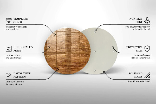Skärbräda glas unik Träskiva konsistens