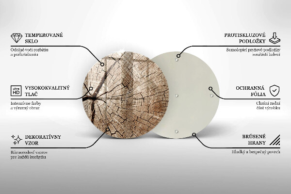 Skärbräda glas unik Tvärsnitt av ett träd