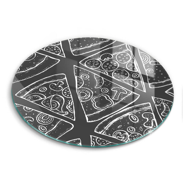Skärbräda glas unik Pizza illustration