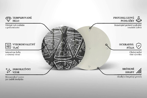 Skärbräda glas unik Pizza illustration