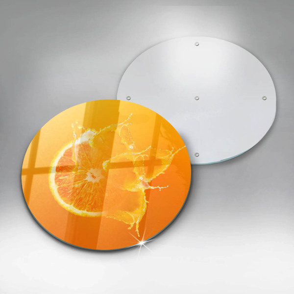 Skärbräda glas unik Saftig orange frukt