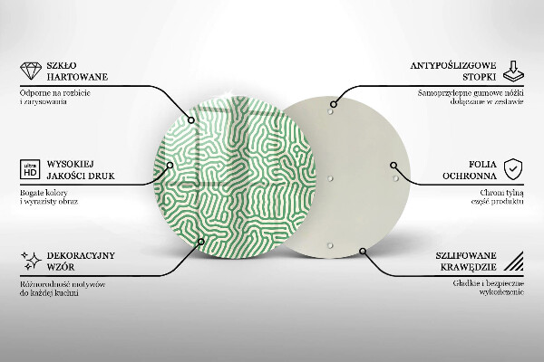 Skärbräda glas unik Abstrakta linjer