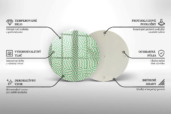 Skärbräda glas unik Abstrakta linjer