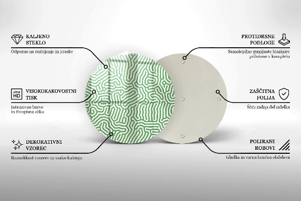 Skärbräda glas unik Abstrakta linjer