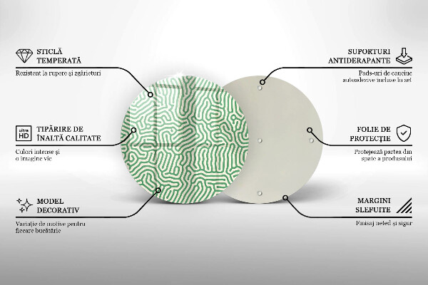 Skärbräda glas unik Abstrakta linjer