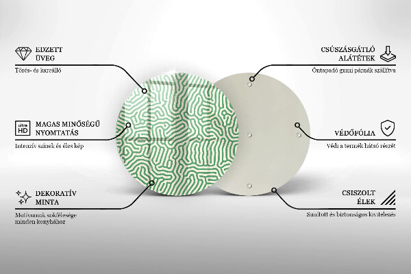 Skärbräda glas unik Abstrakta linjer