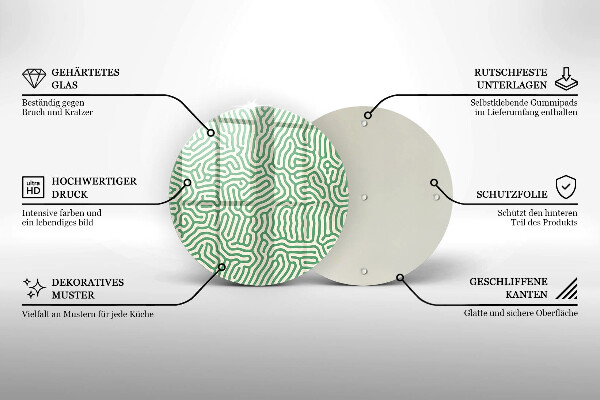 Skärbräda glas unik Abstrakta linjer