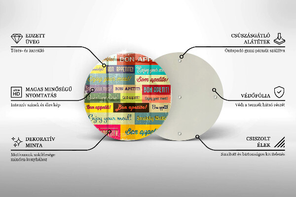 Skärbräda glas unik Undertexter Bon appetit språk