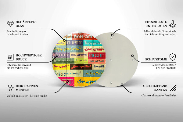Skärbräda glas unik Undertexter Bon appetit språk