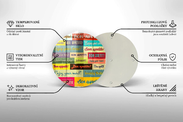 Skärbräda glas unik Undertexter Bon appetit språk