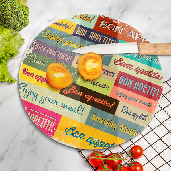 Skärbräda glas unik Undertexter Bon appetit språk