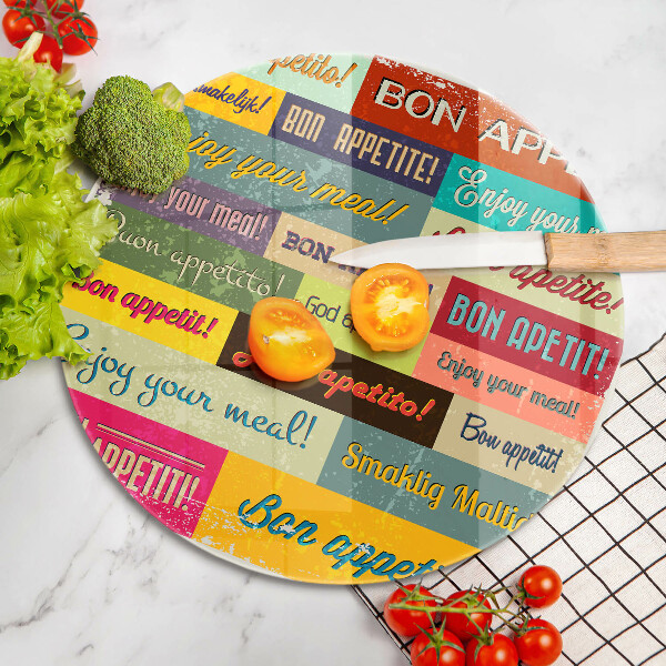 Skärbräda glas unik Undertexter Bon appetit språk