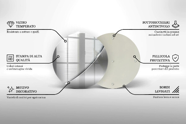 Skärbräda glas unik Metallformer