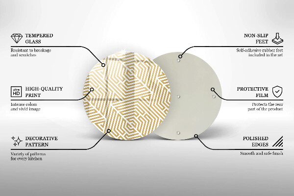 Skärbräda glas unik Geometriska linjer