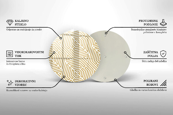 Skärbräda glas unik Geometriska linjer