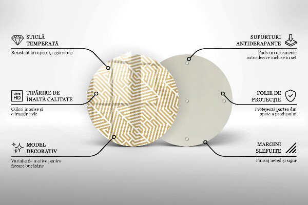 Skärbräda glas unik Geometriska linjer