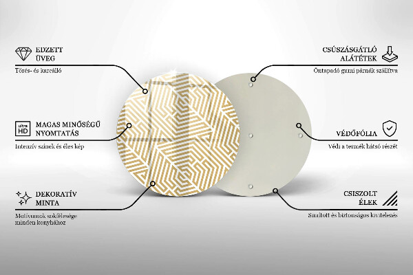 Skärbräda glas unik Geometriska linjer