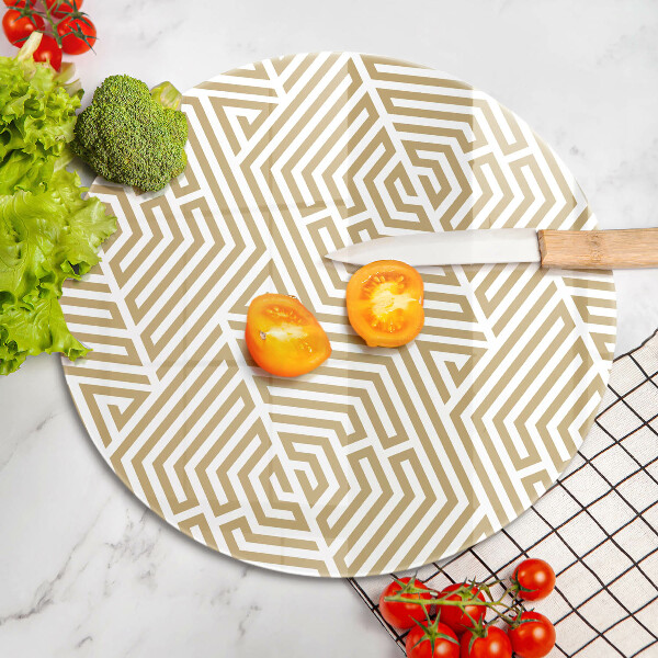 Skärbräda glas unik Geometriska linjer