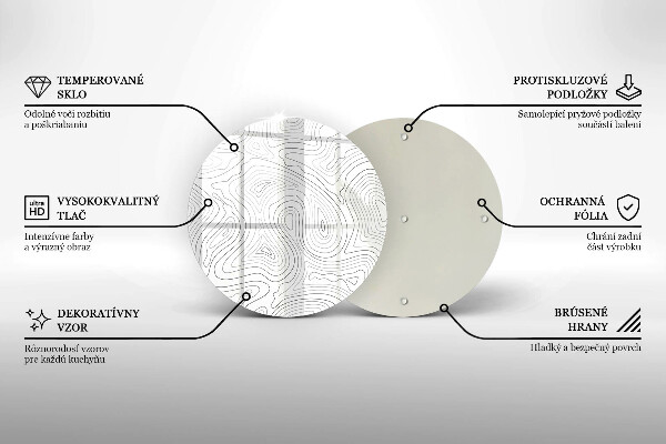 Skärbräda glas unik Abstrakta former