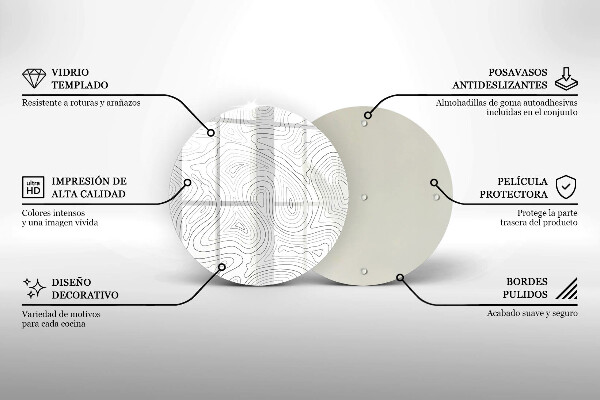 Skärbräda glas unik Abstrakta former