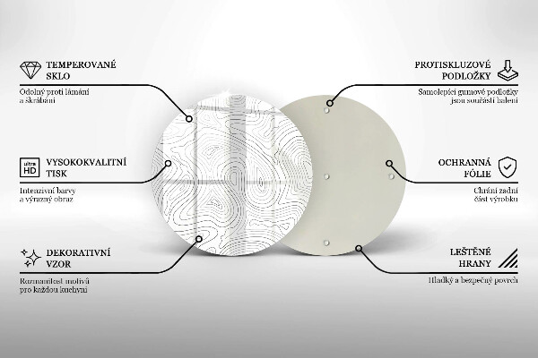 Skärbräda glas unik Abstrakta former