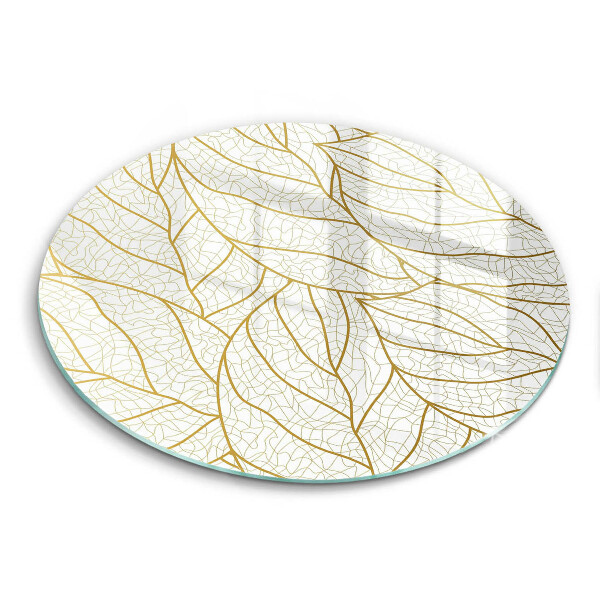 Skärbräda glas unik Line-art lövmönster