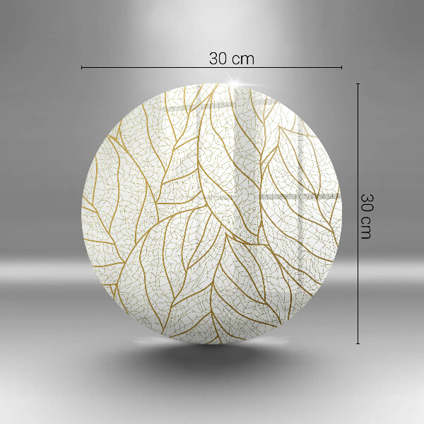 Skärbräda glas unik Line-art lövmönster