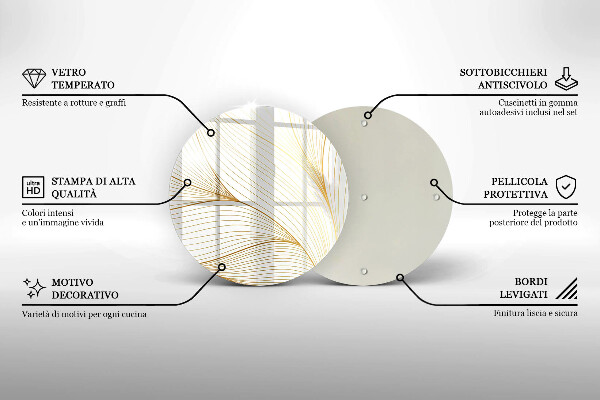 Skärbräda glas unik Modernt linjemönster