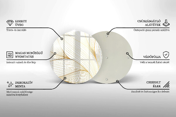 Skärbräda glas unik Modernt linjemönster